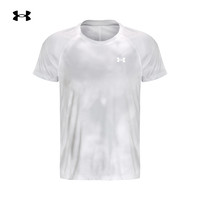 安德玛官方UA春夏Iso-Chill男子跑步运动短袖T恤1377882 白色100 M