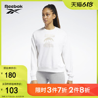 Reebok 锐步 官方女子加厚图案款运动休闲舒适长袖圆领卫衣GT5722