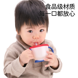 Richell利其尔婴儿学饮杯宝宝喝奶吸管训练水杯防摔专用6个月以上