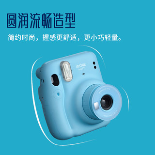 富士instax立拍立得 一次成像相机 mini11 晴空蓝（含功夫熊猫配件盒）