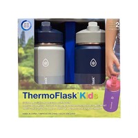 THERMOS 膳魔师 2个装 ThermoFlask膳魔师儿童双层不锈钢吸管杯414ml