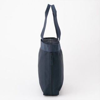 MUJI 無印良品 容量可调 托特包 ECB01A1A 购物袋 手提包 藏青色 长29X宽37X高10cm