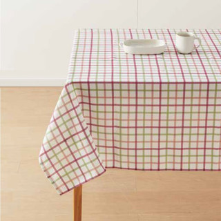 NITORI宜得利家居家用小清新纯棉桌垫布简约条纹格子桌布 三原色 三原色