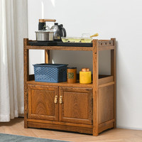 寻古红木家具非洲鸡翅木（学名：非洲崖豆木）茶水柜实木中式餐边柜收纳储物备餐碗碟柜 素面：长70*宽38*高78cm