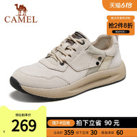 CAMEL 骆驼 男鞋2023年夏季新款英伦工装鞋男低帮真皮舒适软底运动休闲鞋