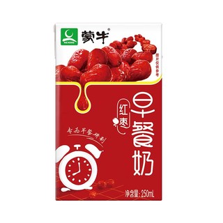 MENGNIU 蒙牛 4月早餐奶250mL*16盒整箱红枣原麦核桃营养健康学生早餐牛奶 蒙牛红枣250ml*16盒