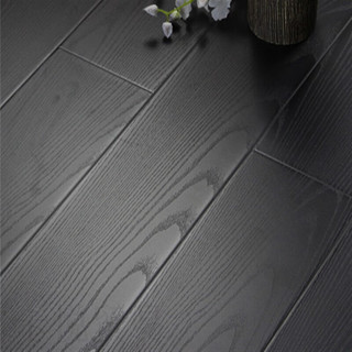 力欧霸10mm强化复合地板纯黑色纯白色木地板浮雕光面亮面工程板 1 浮雕白色(30平起发)
