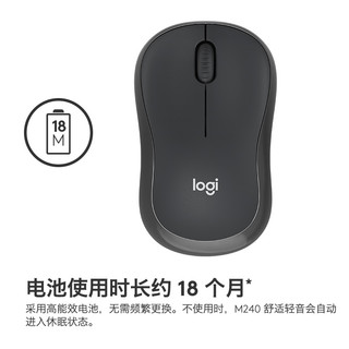 logitech 罗技 M240无线鼠标轻音笔记本台式机办公女生滑鼠蓝牙版215