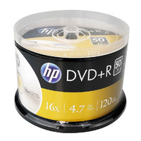 惠普HP 行货16速 dvd+r空白光盘 4.7g dvd-r刻录盘 桶装 空白光碟dvd刻录碟片 DVD+R 50片桶装