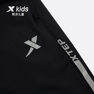 特步（XTEP）特步童装男童短裤2023年新款夏季中大童运动裤五分裤 正黑色 150cm