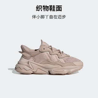 adidas阿迪达斯官方三叶草OZWEEGO J男大童经典运动鞋HQ1621 灰褐棕 38.5(235mm)