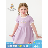 Classic Teddy精典泰迪女童连衣裙儿童短袖裙子中小童装夏季薄款衣服夏装新款