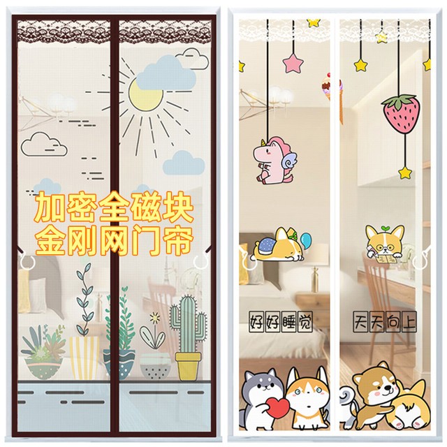 喜艺坊 防蚊门帘隔断帘磁性纱门家用免打孔磁吸纱窗夏季2023新款加密自粘
