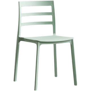 迈亚家具小椅子时尚彩色凳子客厅靠背椅餐桌凳加厚塑料椅子吃饭高凳 绿色