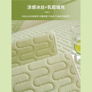 帕布（pabu）乳胶冰丝夏季沙发垫凉感坐垫防滑冰垫子现代沙发垫套全包罩盖布巾 草绿 一片 宽70*长50cm