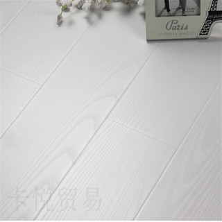 力欧霸10mm强化复合地板纯黑色纯白色木地板浮雕光面亮面工程板 1 光面白色(30平起发)