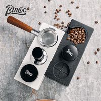 Bincoo咖啡压粉器套装底座压粉器51mm不锈钢平衡按压式定力布粉器