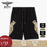 BOY LONDON 潮牌休闲裤中性风2023夏季新款高街时尚黑色短裤N13018 黑色 XL