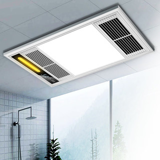 科狮龙浴霸风暖集成吊顶LED灯卫生间浴室取暖风机排气照明五合一多功能 顶配款-按键