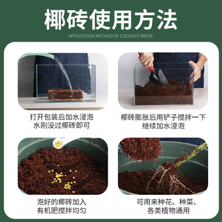 尚洋椰糠椰砖营养土650g*4栽培椰土基质通用花肥料种植土壤种菜脱盐土