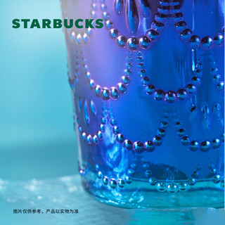 星巴克（Starbucks） 周年海蓝系列渐变鱼鳞款玻璃杯咖啡茶水桌面杯460ml男女送礼 渐变鱼鳞款460ml