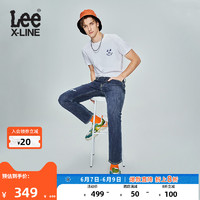 Lee XLINE23春夏新品726标准中深蓝破洞男牛仔裤LMB1007263QJ-073