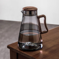 忆壶茶（YIHUTEA）凉水壶泡茶壶带把冷水壶花茶壶家用大容量耐冷耐热玻璃茶具