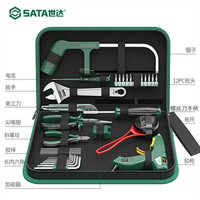 世达（SATA）世达工具05135 DY06016 家用套装手动五金工具箱工具包DY06018 0513535件套礼包