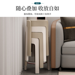 貴林鳥  塑料子家用加厚椅子可叠放摞叠风车简易极简朔料餐椅2022新 500斤不变形_咖