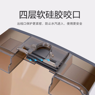 德力西电气（DELIXI ELECTRIC）86型暗装开关插座通用防水盖 IP55级透明灰防水盒  IP55级透明灰防水盒