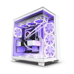 NZXT 恩杰 H9 Flow  ATX机箱 玻璃侧透机箱 白色