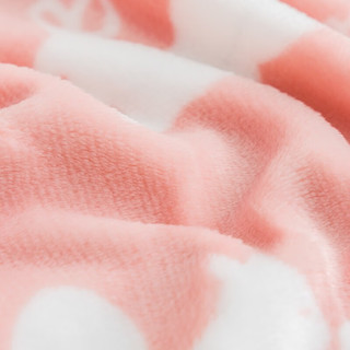 罗莱儿童（luolaikids）男女童剪影薄毯毛毯婴幼儿A类标准法兰绒盖毯薄毯子多用毯 女童剪影薄毯-粉色 90*100cm