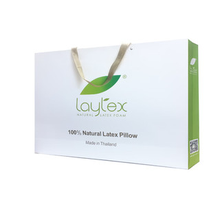 laytex泰国原产进口天然乳胶枕头芯 94%含量成人颈椎枕头送礼礼盒礼袋装  肩颈缓劳养护-偏低款