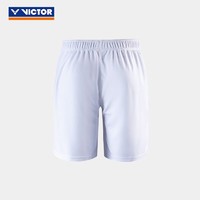 VICTOR 威克多 羽毛球服儿童短裤R-22201 A白色 145