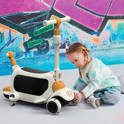 Kinderkraft 可可乐园 德国儿童滑板车1-3岁遛娃神器三合一溜溜车宝宝踏板车3-6岁 白色