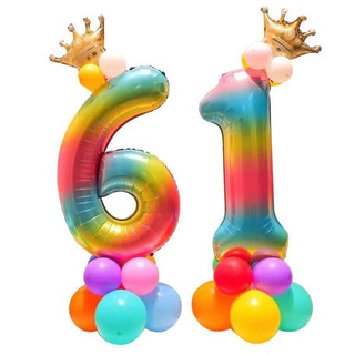 欧妮姿六一气球儿童节生日场景布置生日装饰幼儿园数字路引气球