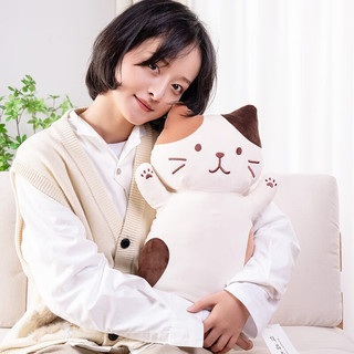 LIV HEART&HAPiNS日本可爱猫咪睡觉抱枕女孩玩偶生日礼物毛绒玩具猫 栗子猫 50cm