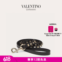 华伦天奴VALENTINO ROCKSTUD PET 宠物牵引绳 黑色 均码