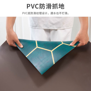 DMF皮革厨房地垫防滑防油防水可擦免洗满铺PVC脚垫可裁剪整铺垫子 水泥灰 定制请咨询客服