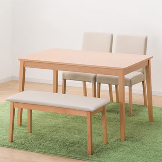 NITORI宜得利家居 家具 家用实木餐桌长方形饭桌中小型现代餐桌 彼克2 浅棕色 120*78*70cm
