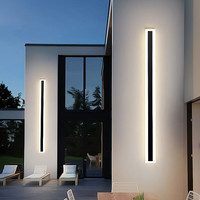 卡梦尔现代简约户外壁灯防水过道楼梯走廊花园灯室外阳台别墅大门长条灯 60CM--暖光