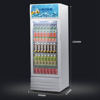 小鸭(XIAOYA)展示柜大容量饮料柜商用冰柜冷藏直冷保鲜柜超市玻璃门冰箱立式啤酒柜 单门下机组262L