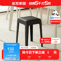 全友（QUANU）家居塑料凳子家用餐凳客厅餐厅凳软包座面可叠放高脚凳DX115080 塑料凳E((1包4个)