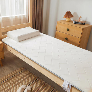 雅鹿 单人床垫乳胶床褥可折叠保护垫学生宿舍榻榻米垫子 0.9米 白色