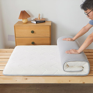 雅鹿 单人床垫乳胶床褥可折叠保护垫学生宿舍榻榻米垫子 0.9米 白色