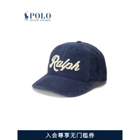 Polo Ralph Lauren 拉夫劳伦男女同款 23春嵌花棉质斜纹布棒球帽RL52433 410-海军蓝 ONE