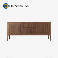 芬·纳维亚 FINNNAVIAN 芬纳维亚 意式实木玄关柜 Eleva系列 意大利现代简约实木玄关柜 胡桃色 2m
