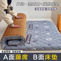 曼克顿（MANKEDUN）床垫双面可用薄款四季款加厚单双人1.5米1.8米家用可折叠防滑垫 磨毛-北欧风情 60*120cm
