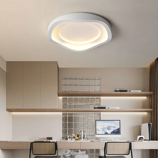 现瑞（XIANRUI）LED吸顶主卧室灯2023年新款现代简约客厅灯圆形阳台过道房间灯具 A款45CM-三色调光