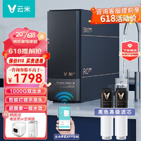 VIOMI 云米 净水器家用 厨房厨下式 云米家用小型 RO反渗透膜 饮水机 1000g 5年长效RO滤芯+6级深层